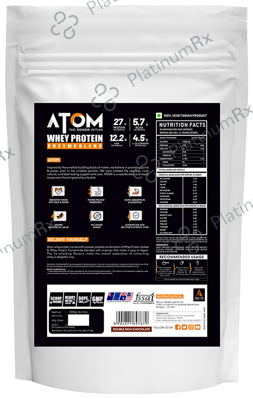 AS-IT-IS Nutrition Atom Whey Protein Enzyme Blend Double Rich Chocolate 2 kg