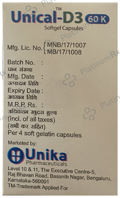 Unical-D3 60K Softgel Capsule