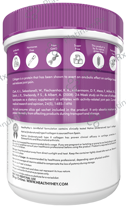 HealthyHey Nutrition Joint Relief with Collagen Type 1, 2 & 3 - Flavour Cranberry