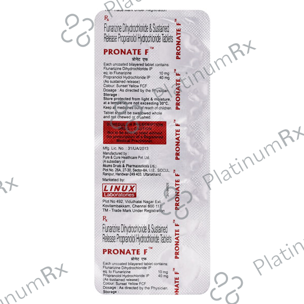 Pronate F 10/40mg Tablet 10s