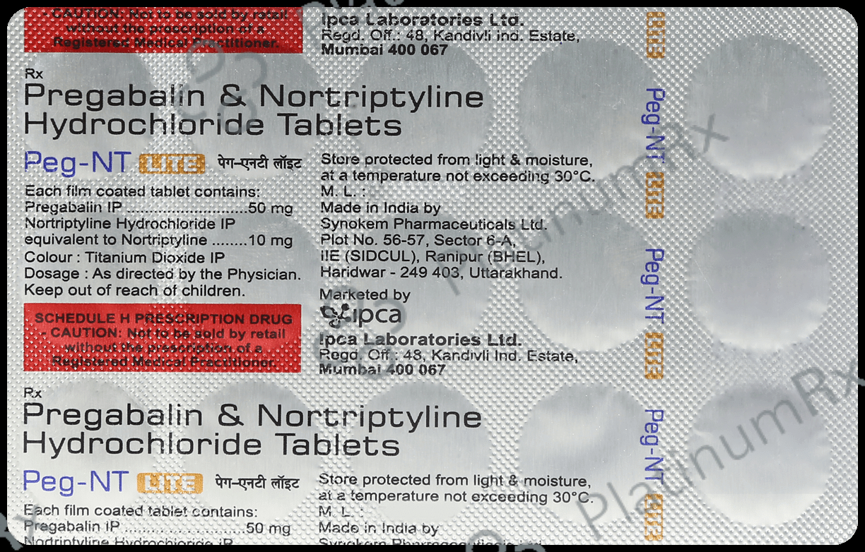 Peg NT Lite 50mg/10mg Tablet