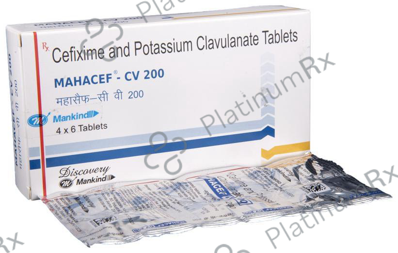 Mahacef CV 200 200/125mg Tablet 6s