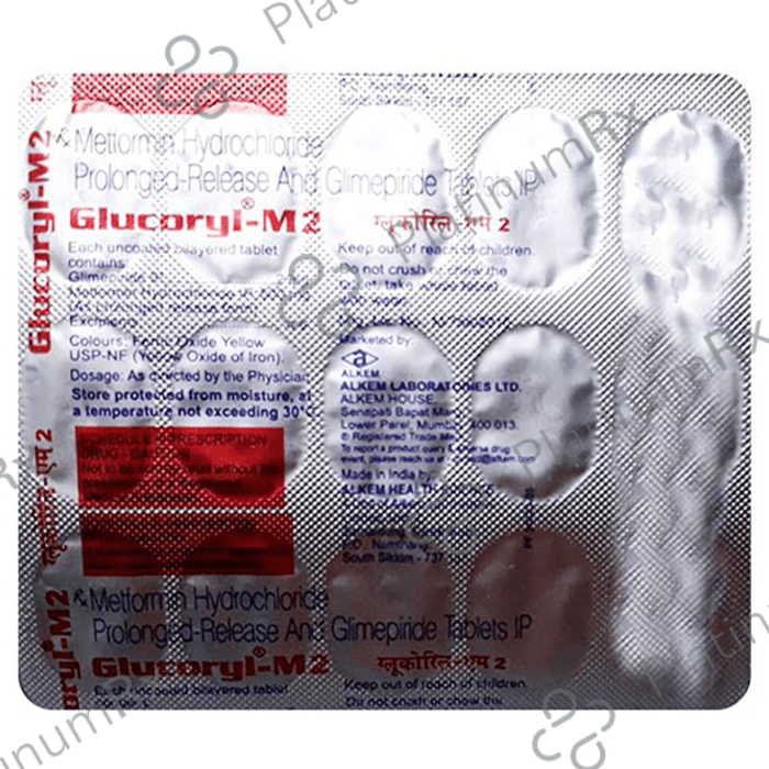 Glucoryl M 2/500mg Tablet PR 15s