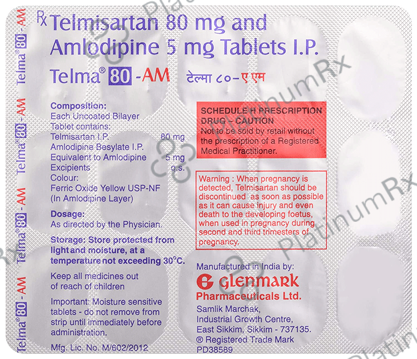 Telma 80 AM 5/80mg Tablet 15s