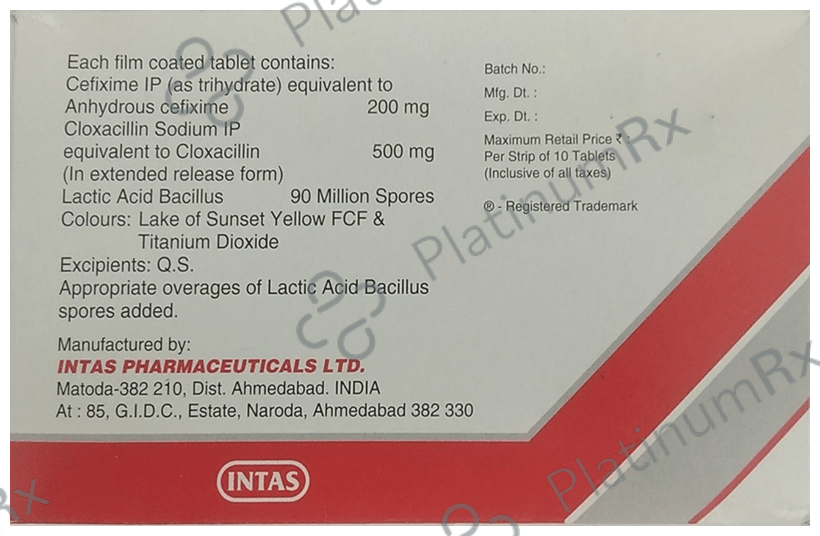 Ceftas CL Tablet 10s