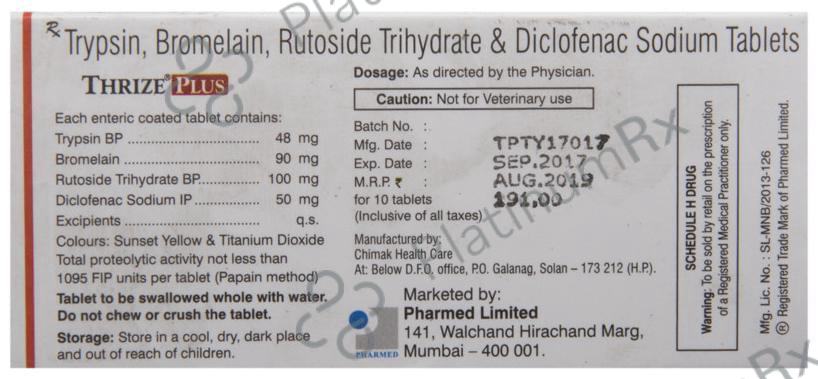 Thrize Plus 90/50/100/48mg Tablet 10s