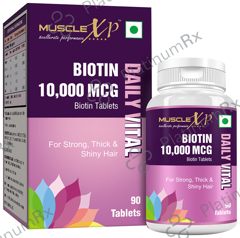 MuscleXP Biotin 10000mcg Daily Vital Tablet