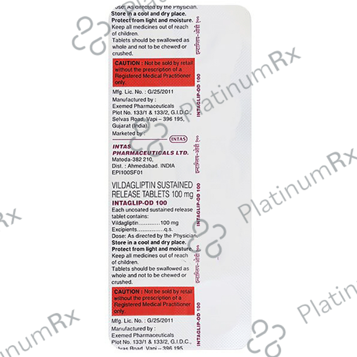 Intaglip OD 100mg Tablet 10s