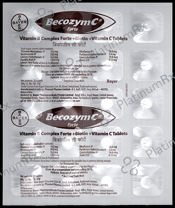 Becozym C Forte Tablet 20s