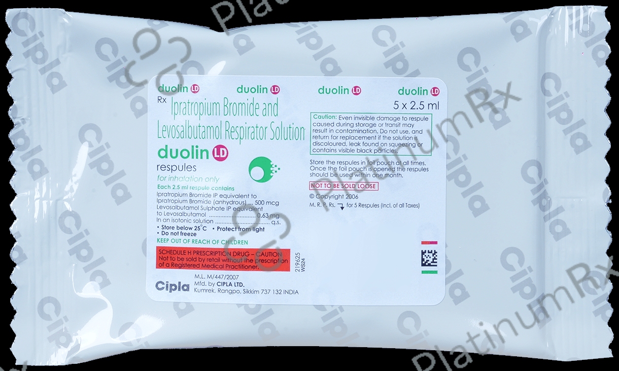 Duolin LD 2.5ml 500mcg/0.63mg Respule 5s