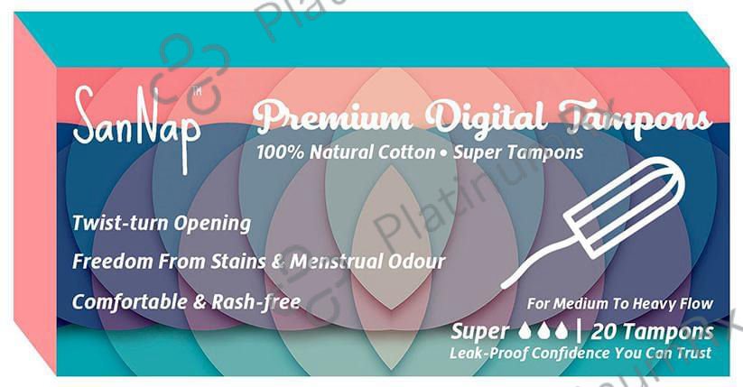SanNap Premium Digital Tampons Super
