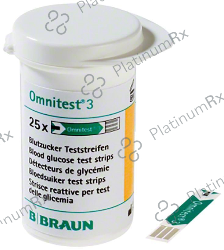B Braun Omnitest 3 Test Strip White