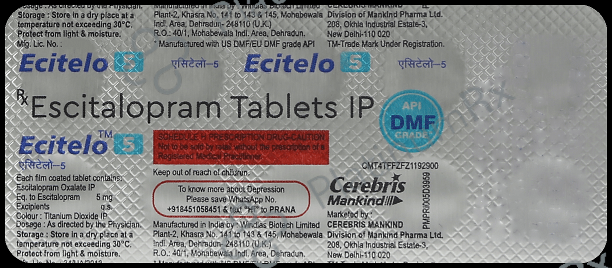 Ecitelo 5mg Tablet 10s