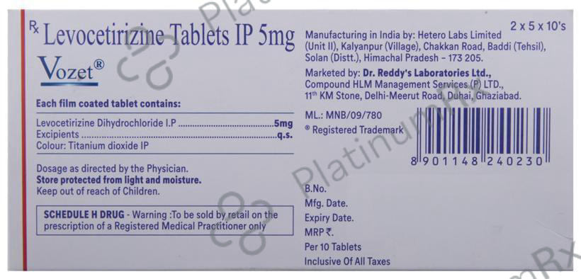 Vozet 5mg Tablet 10s