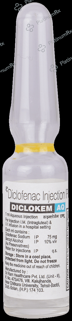 Diclokem AQ 75mg Injection 1ml