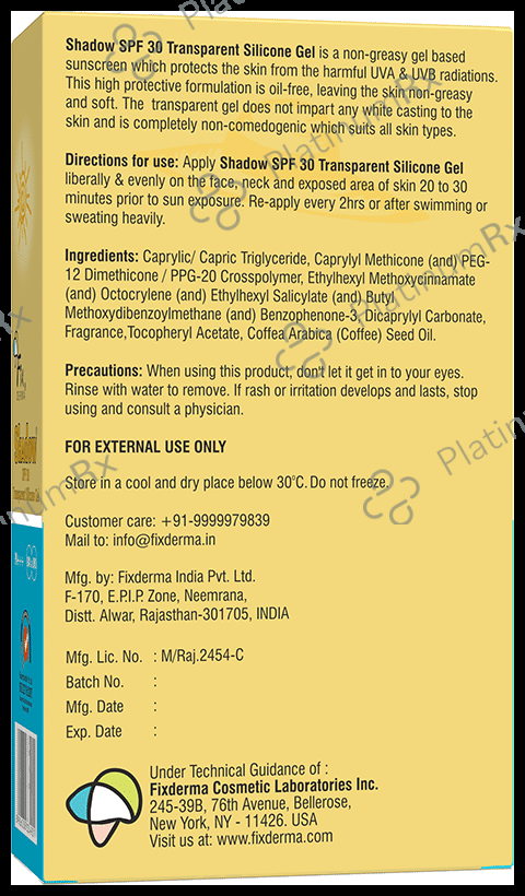 Fixderma Shadow SPF 30 Gel
