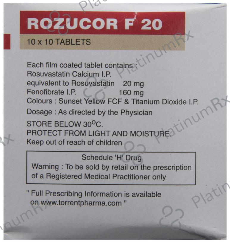 Rozucor F 20 Tablet 10 tablets