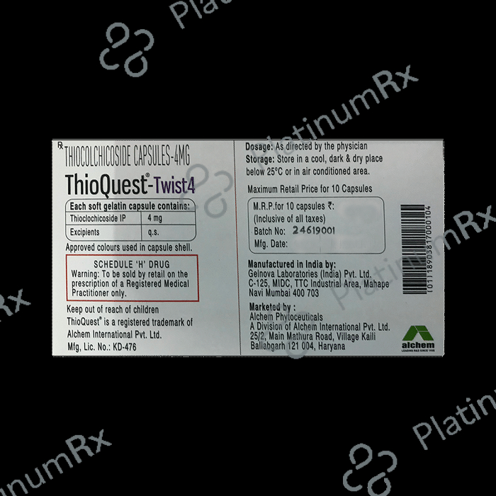 Thioquest 4mg Fast Acting Capsule