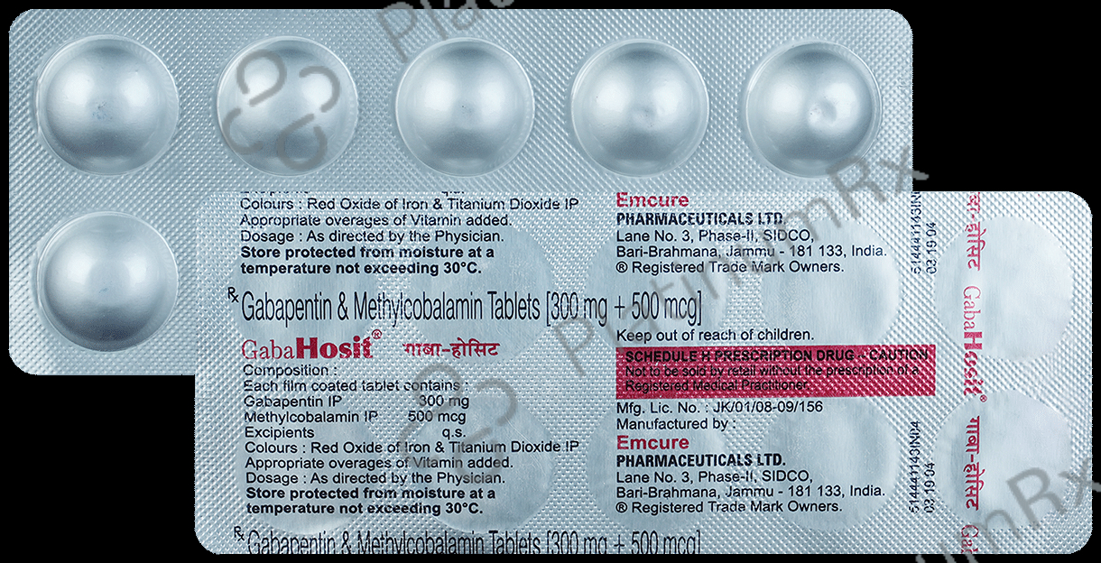 Gaba Hosit 300mg/500mcg Tablet 10s