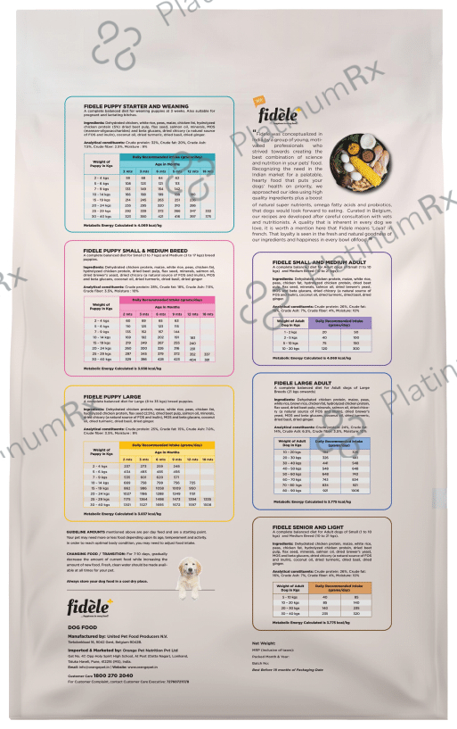 Fidele Plus Large Puppy Dry Dog Food 12 kg