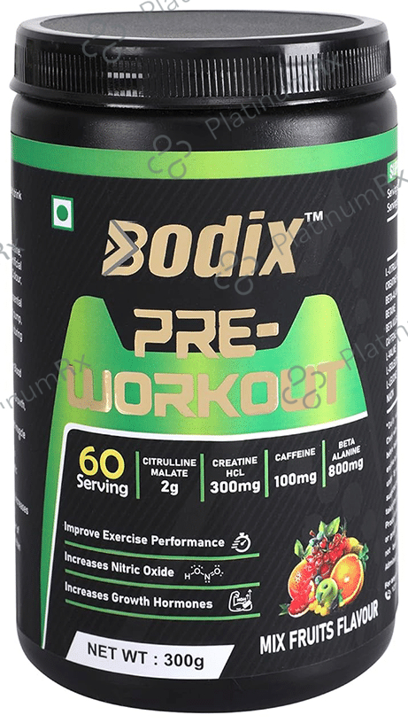 Bodix Pre- WorkOut Powder Mixed fruit flavour