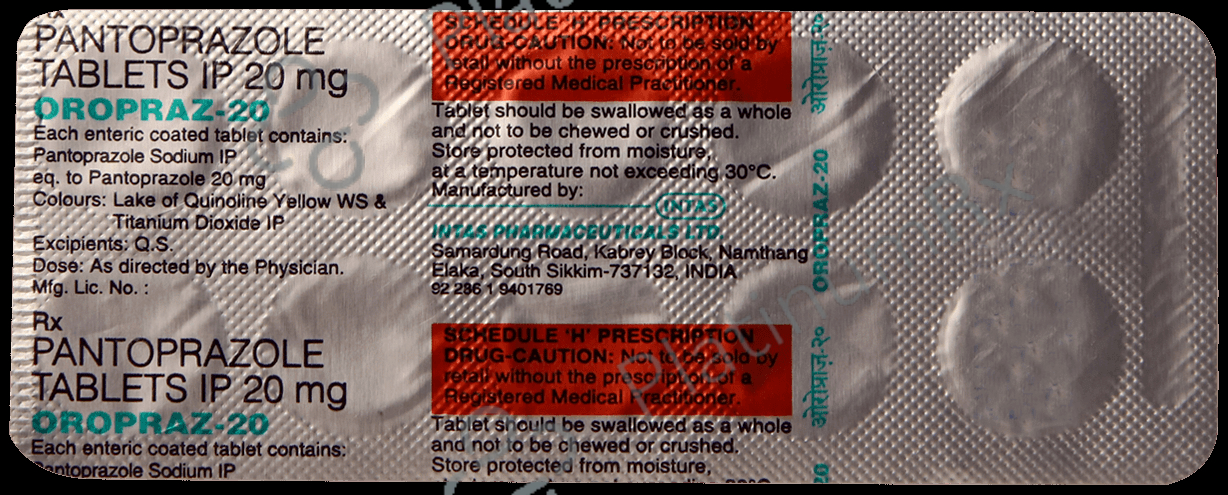 Oropraz 20mg Tablet