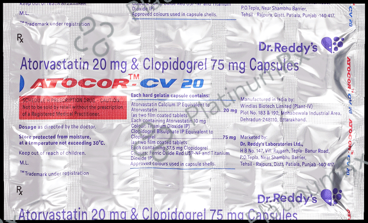 Atocor CV 20/75mg Capsule 10s