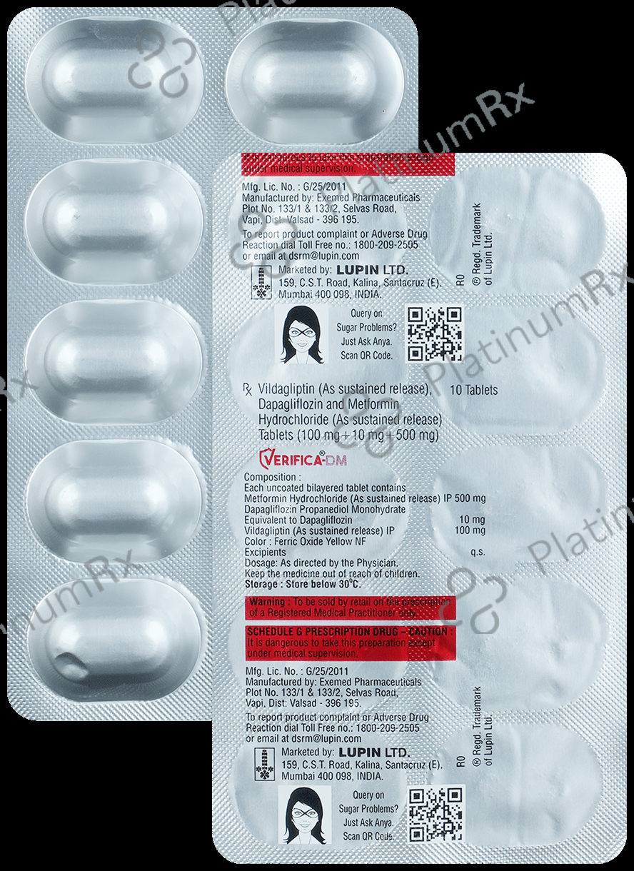 Verifica DM 10/500/100mg Tablet SR 10s
