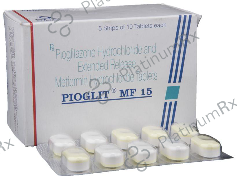 Pioglit MF 15/500mg Tablet ER 10s