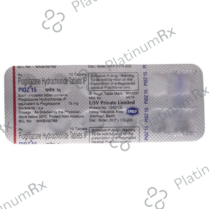 Pioz 15mg Tablet 10s