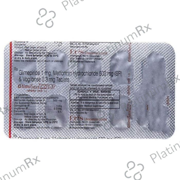 Glimisave MV 1.3/500mg Tablet SR 10s