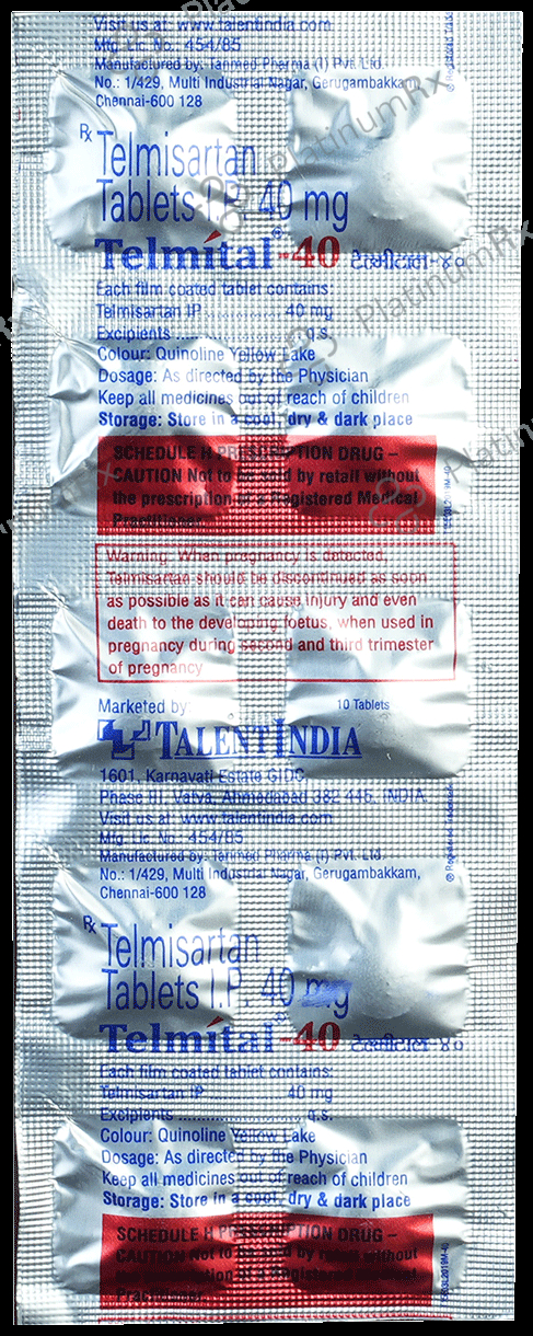 Telmital 40 Tablet