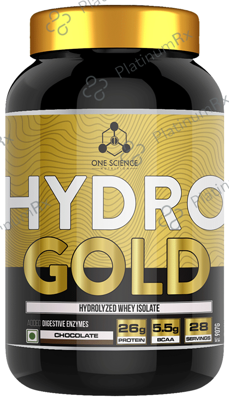 One Science Nutrition Hydro Gold Hydrolyzed Whey Isolate Powder Chocolate 907 gm