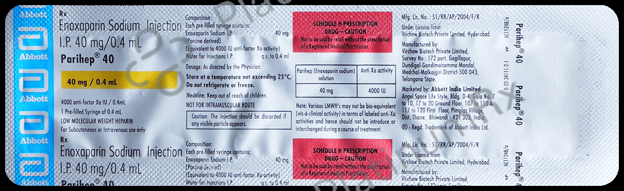 Parihep 40mg Injection