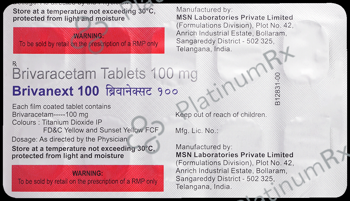Brivanext 100mg Tablet 10s