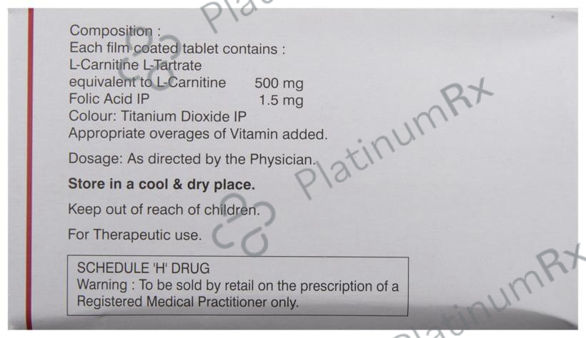 Nucarnit F 500mg/1500mcg Tablet 10s