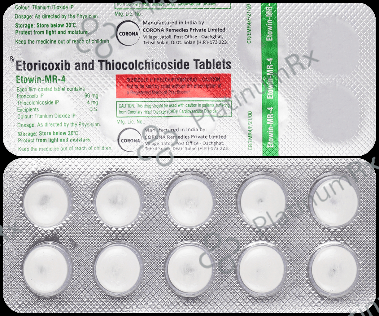 Etowin MR 60/4mg Tablet 10s