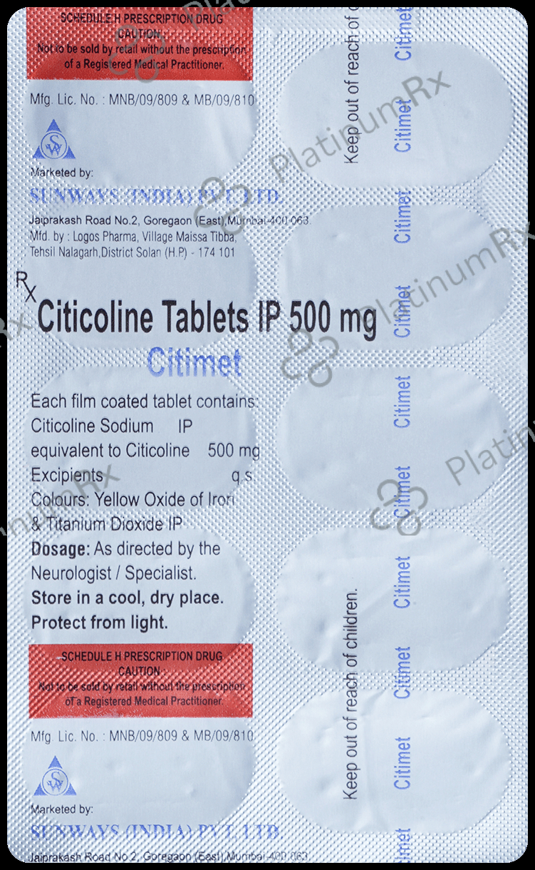 Citimet 500mg Tablet 10s