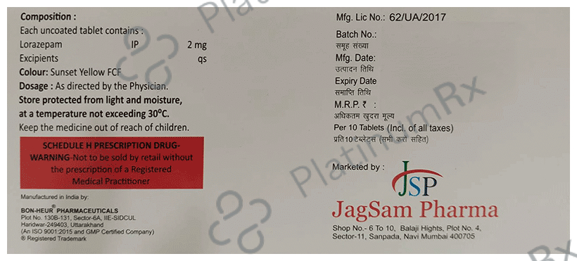 Jaglor 2mg Tablet