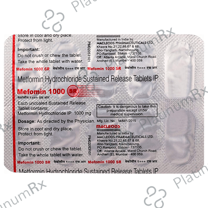 Mefomin 1000 SR Tablet