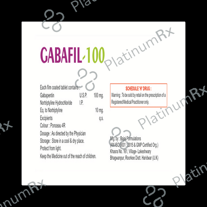 Gabafil 100 Tablet