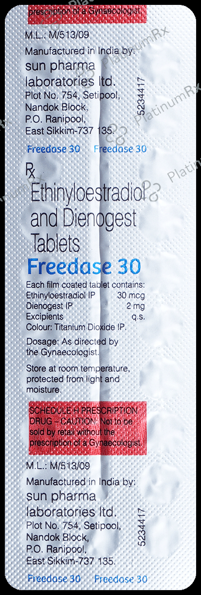 Freedase 30 2/0.035mg Tablet 21s