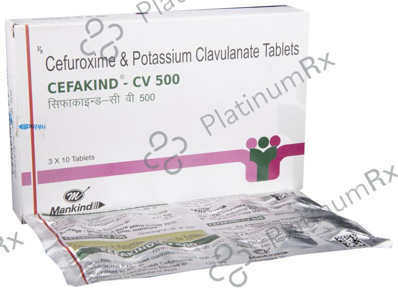 Cefakind CV 500/125mg Tablet 10s