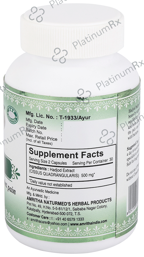 Naturmed's Hadjod 500mg Capsule