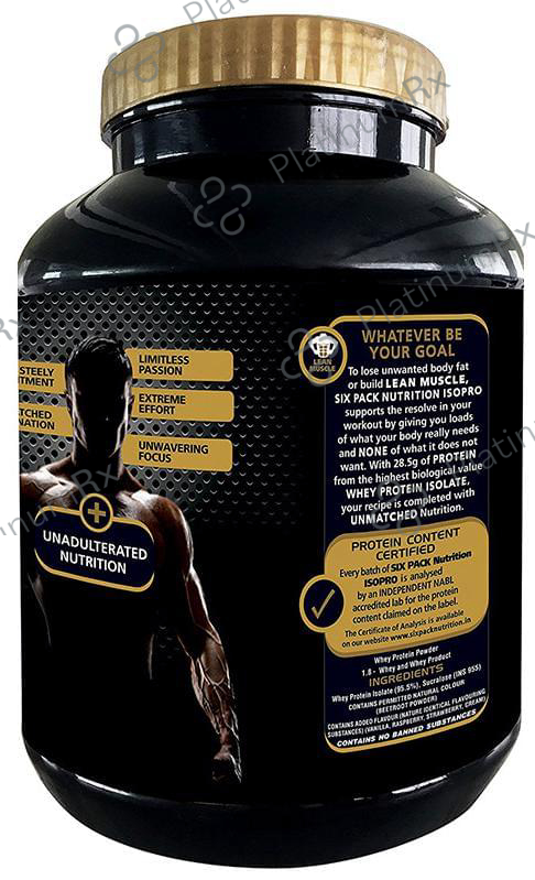 Sixpack Nutrition Iso Pro 100% Whey Protein Isolate Powder Vanilla Berry Cream 2 kg