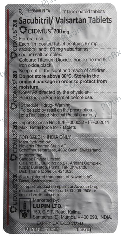 CIDMUS 200mg Tablet 7s