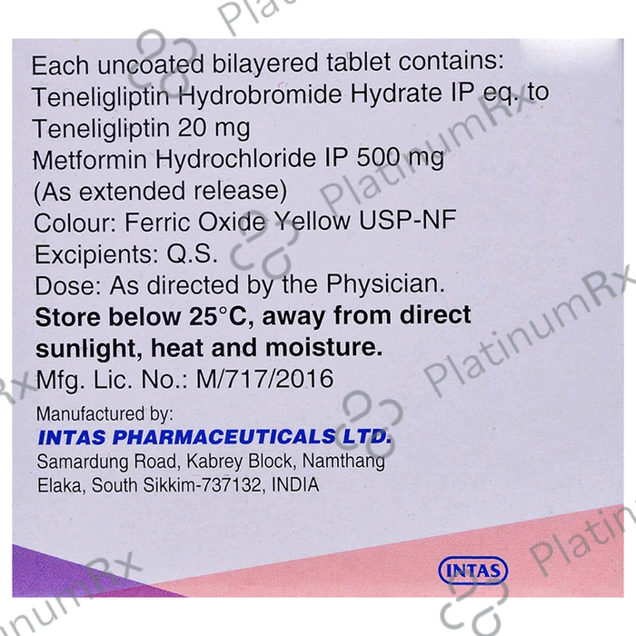 Teniva M 500/20mg Tablet ER 20s