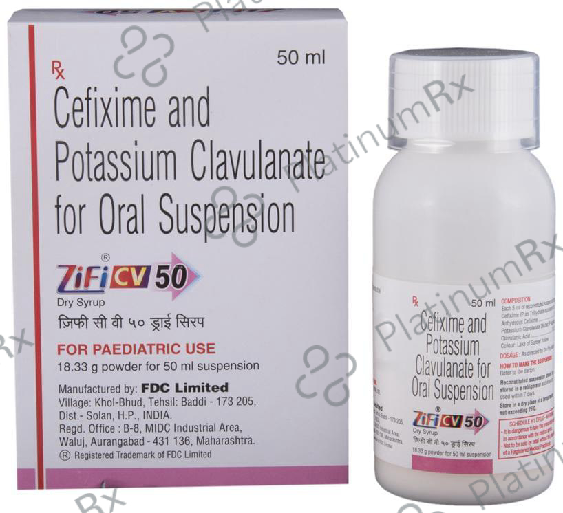 Zifi CV 50 Dry Syrup 50 Powder for Oral Suspension