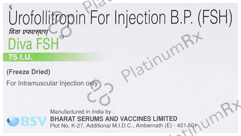 Diva FSH 75IU Injection 1s