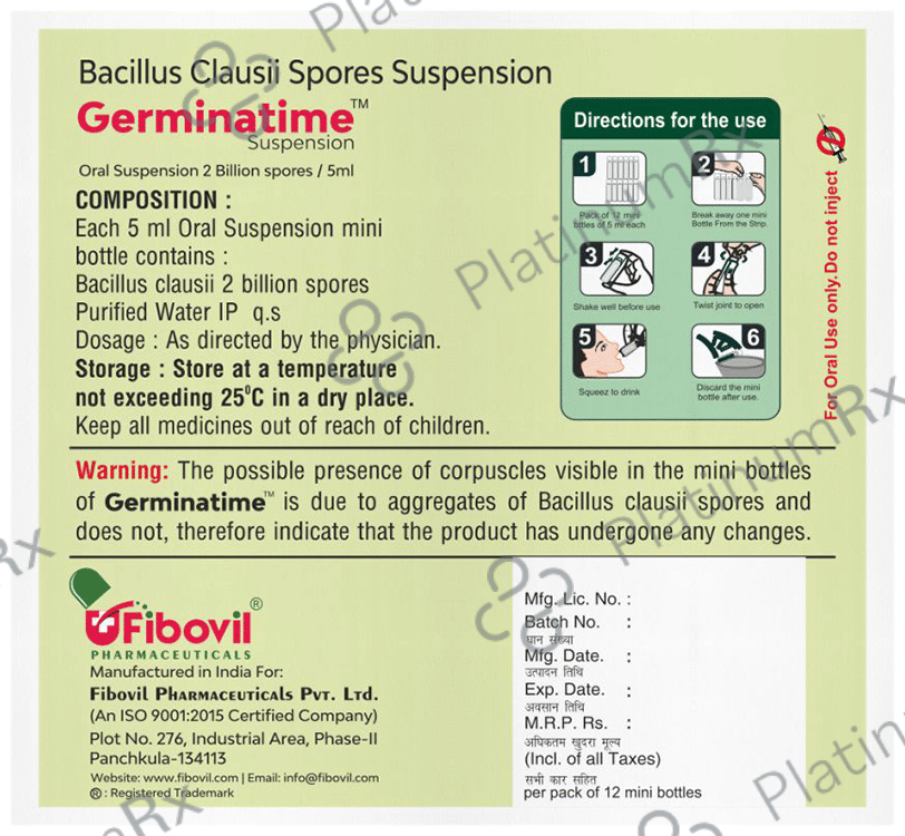 Germinatime (5ml Each) Oral Suspension